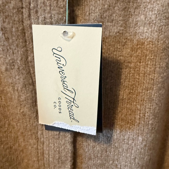 Universal Thread Button Up Short Sleeve Cardigan Tan Size Large - Picture 2 of 14